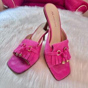 AK Anne Klein Vintage Hot Pink Mules Shoes 8 Medium